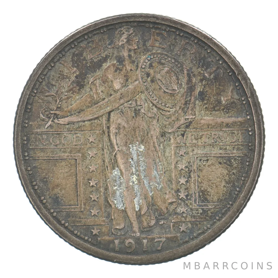 1917 Standing Liberty Quarter Beautiful Tone *5145
