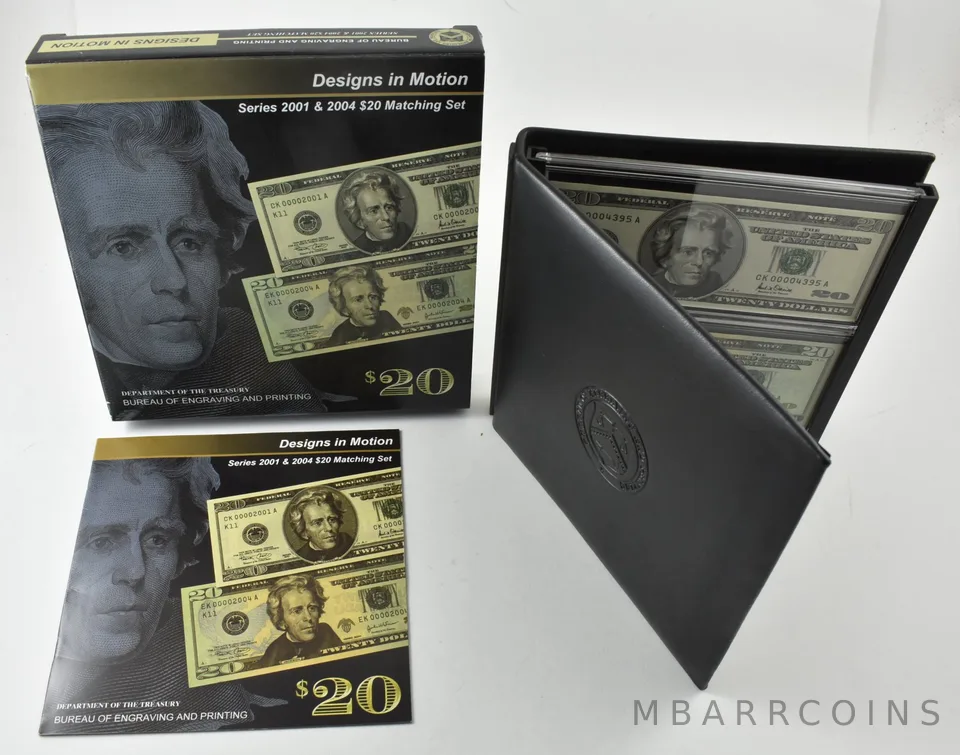 2001/2004 $20 FRN Matching Set Bureau Of Engraving W/ OGP *7936