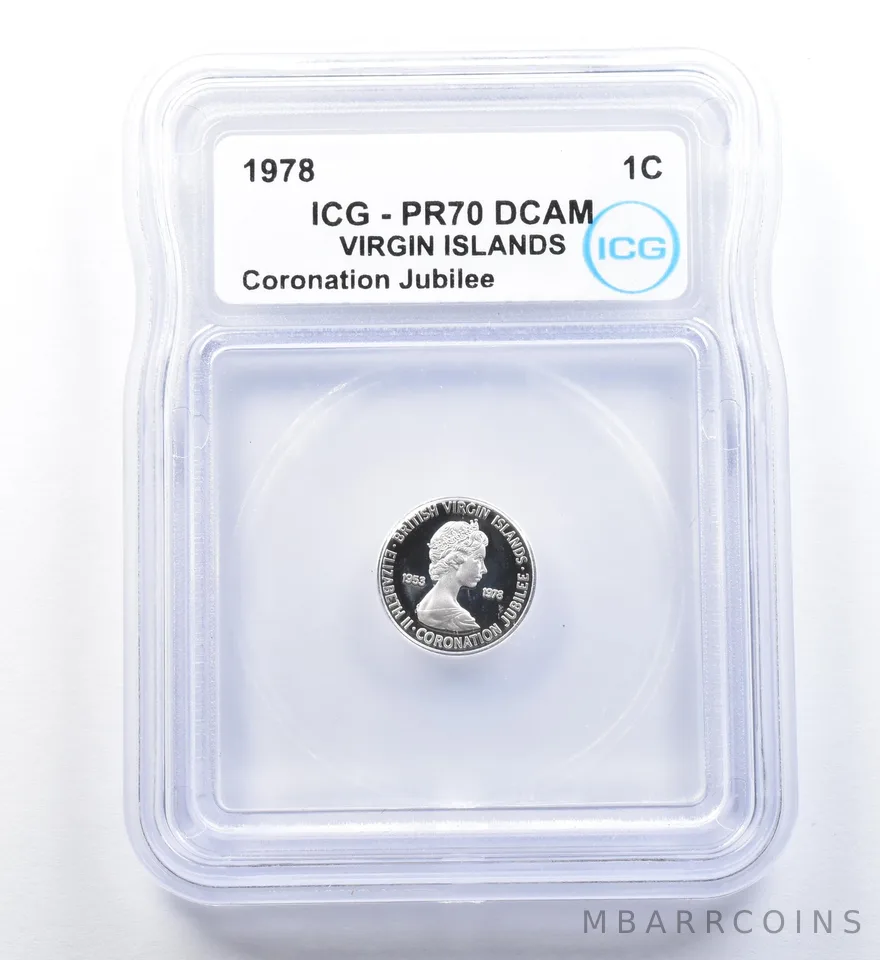 1978 Coronation Jubilee 1 Cent PR70 DCAM ICG a1149