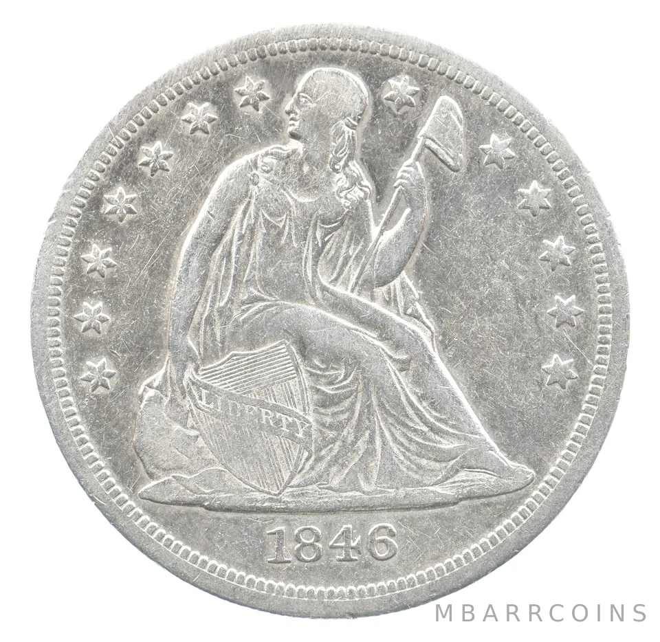 1846-O Seated Liberty Silver Dollar a1917