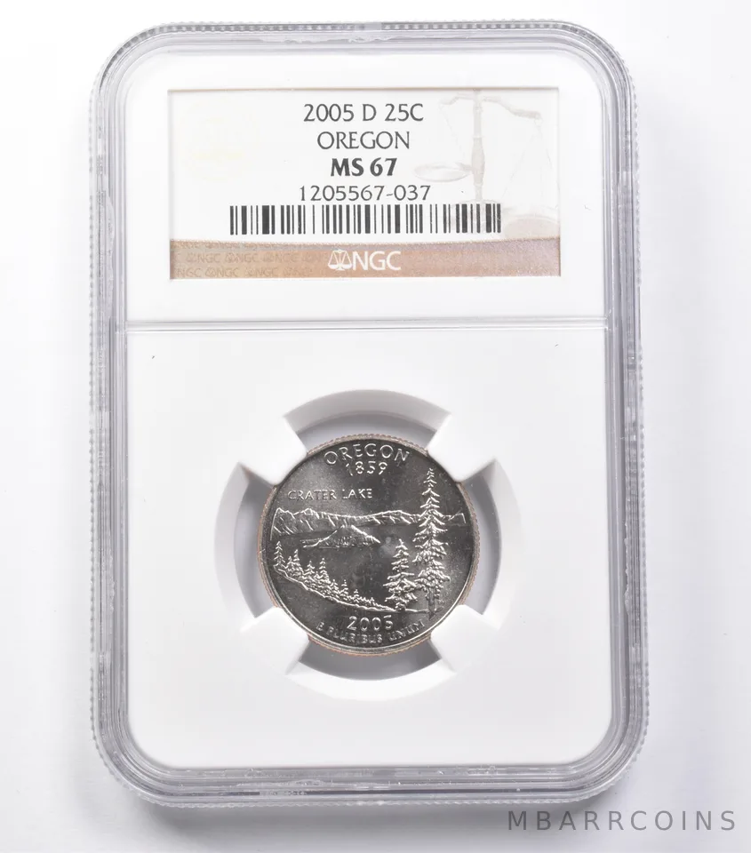 MS67 2005-D Washington State Quarter Oregon NGC *5410