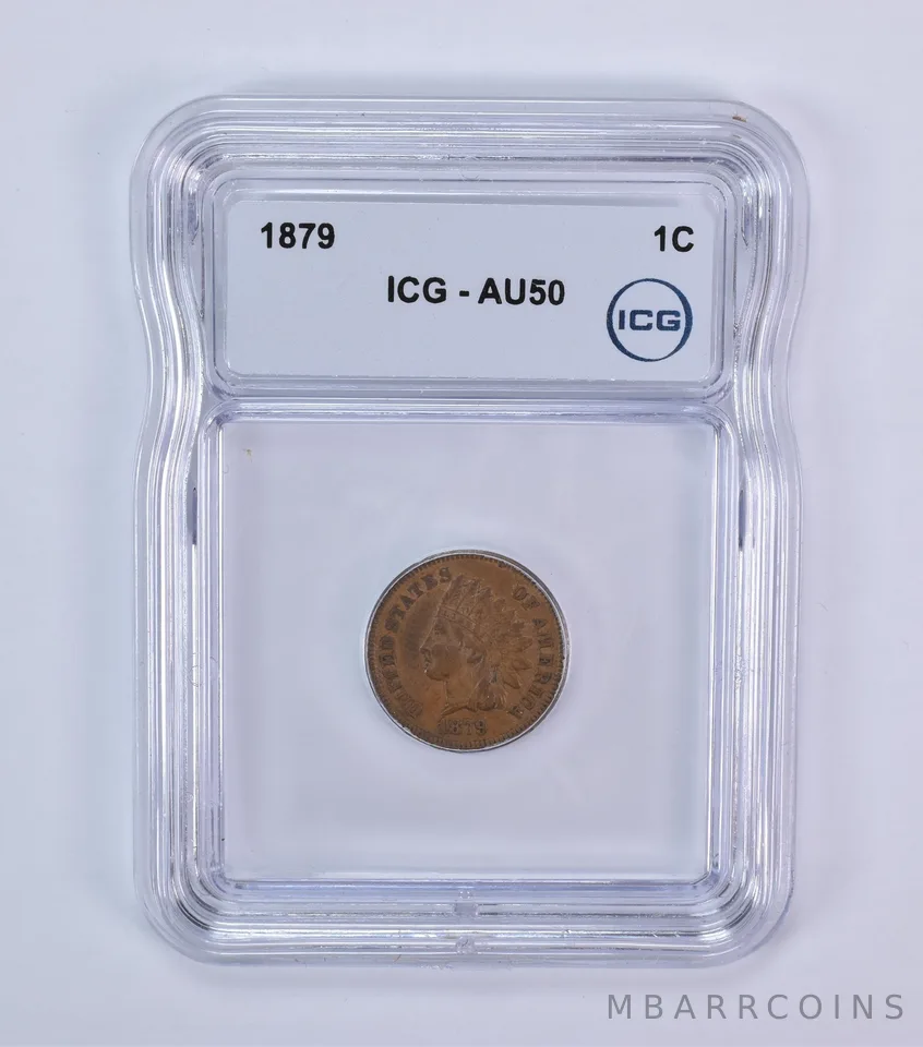 1879 Indian Head Cent AU50 ICG *7962