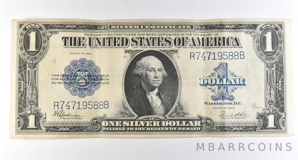 1923 $1 Silver Certificate Large Note Blue Seal *3020