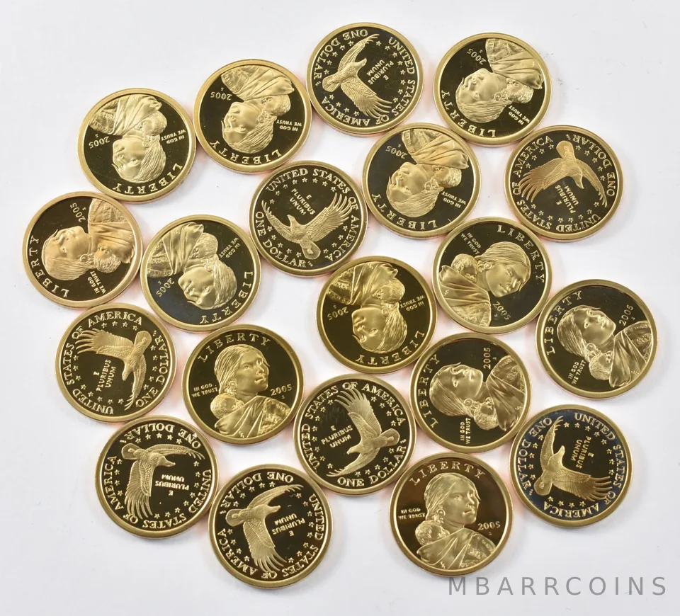 (20) 2005 Sacagawea Dollar Proof ROLL