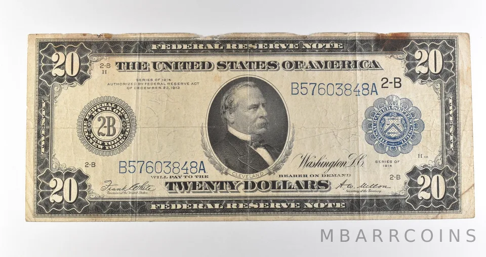 1914 $20 New York NY FRN Blue Seal Large Note Fr#971b *4718