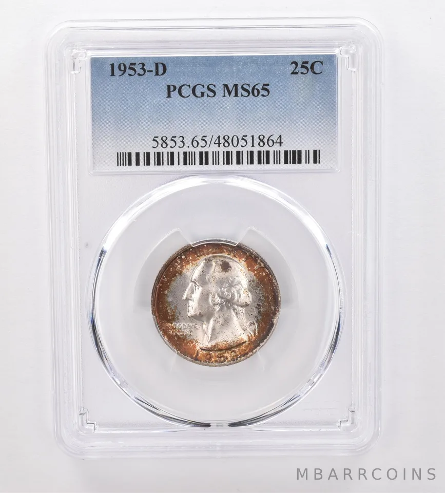 1953-D Washington Quarter MS65 PCGS Beautiful Tone *0000