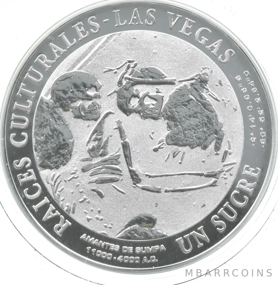 2015 Ecuador 1 Sucre Ibero-American Ser. X Cultural Commem. Silver Coin *9480