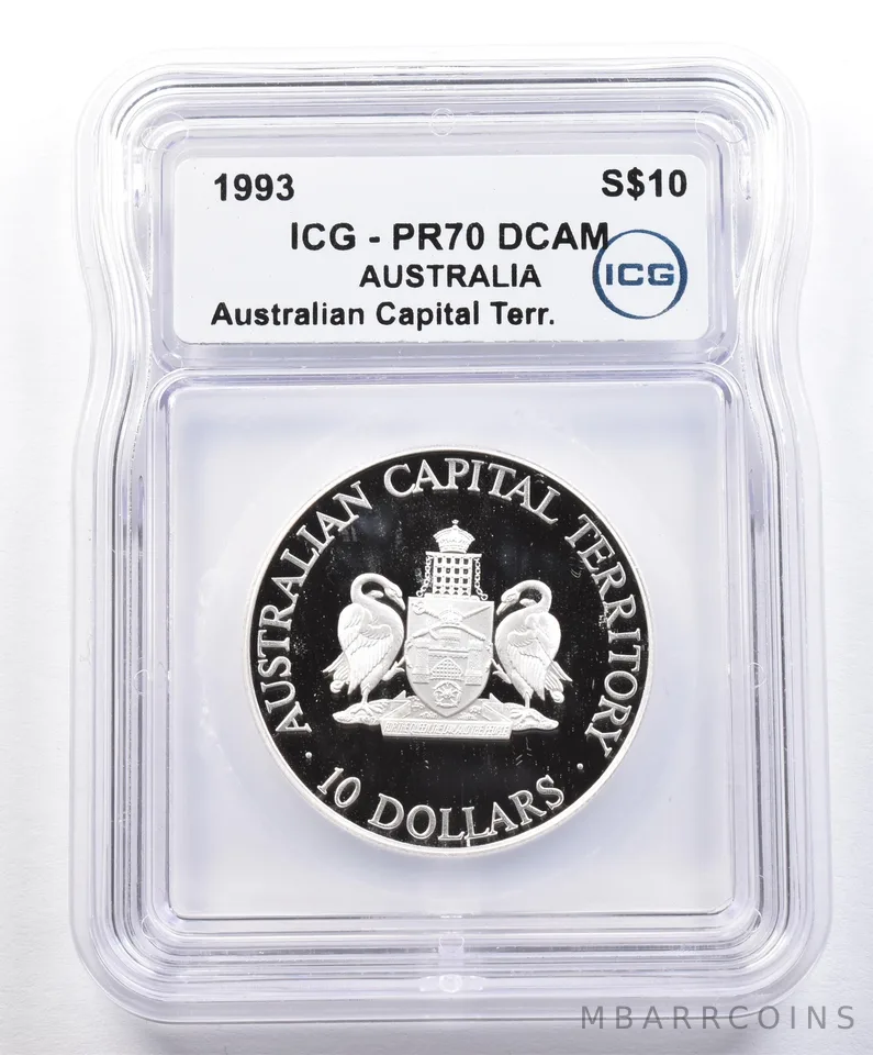 1993 Australia $10 Silver Australian Capital Territories PR70 DCAM ICG *1593