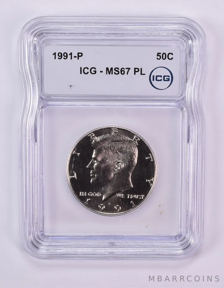 1991-P Kennedy Half Dollar MS67 PL ICG