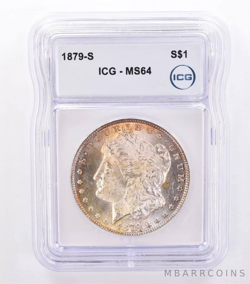 1879-S Morgan Silver Dollar MS64 ICG Beautiful Tone *8708