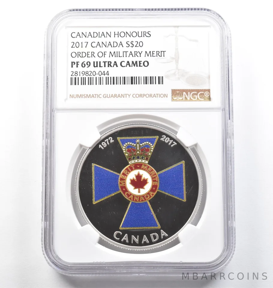 2017 Canada 20 Dollars Silver Order Of Military Merit PF69 UCAM NGC *6635