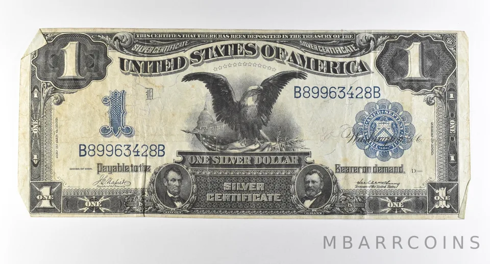 1899 $1 Silver Certificate Large Note Blue Seal *2858