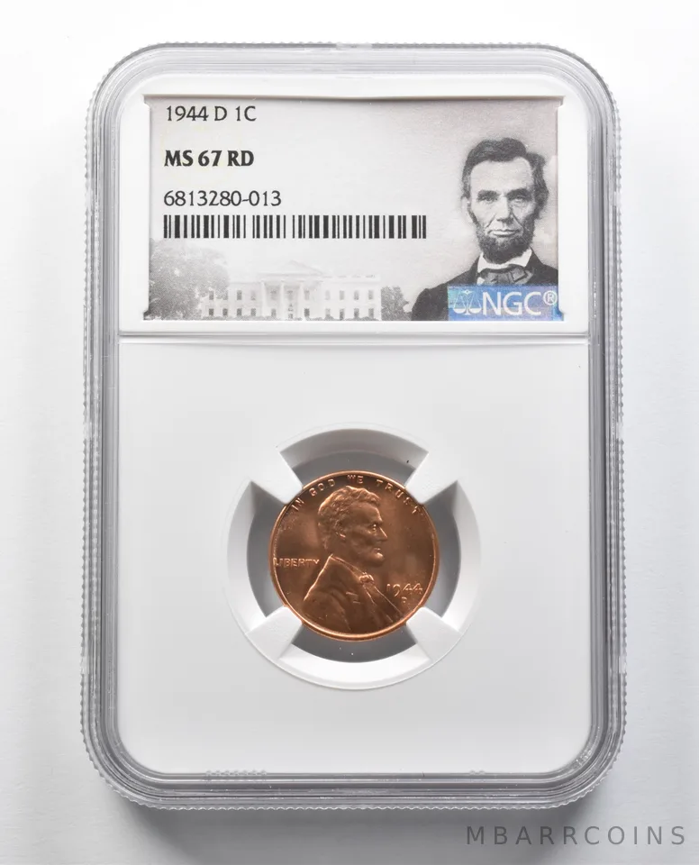 MS67 RD 1944-D Lincoln Wheat Cent NGC *2261