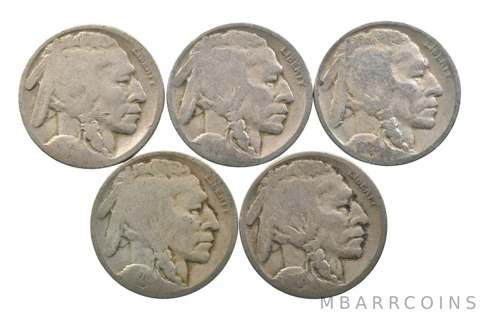 BETTER Lot 1927-S Worn Date 1928-D 1928-D 1928-S Buffalo Nickel Collection *128
