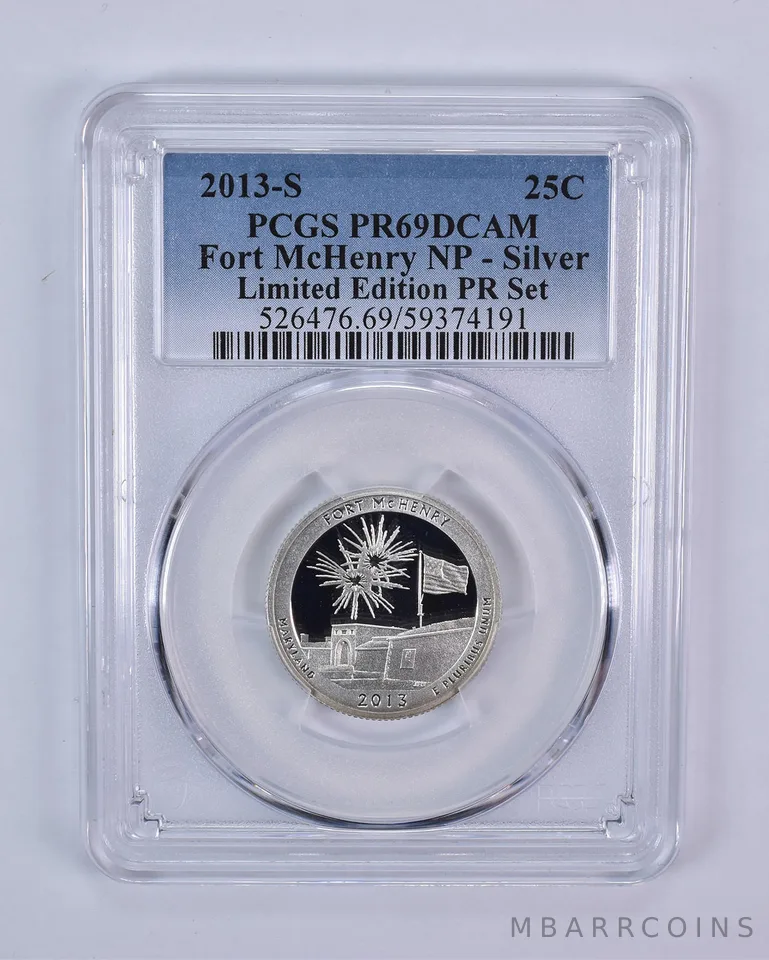 2013-S ATB Quarter Silver Fort McHenry Limited Edition Set PR69 DCAM PCGS
