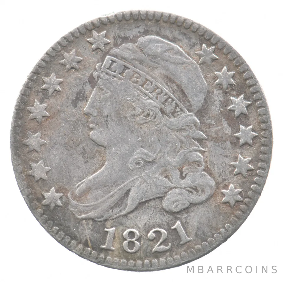 1821 Capped Bust Dime Large Date *7519