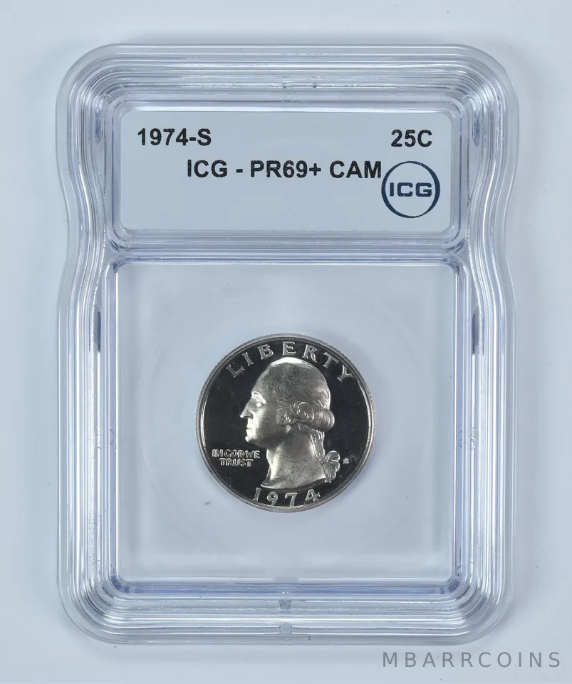 1974-S Washington Quarter PR69+ CAM ICG