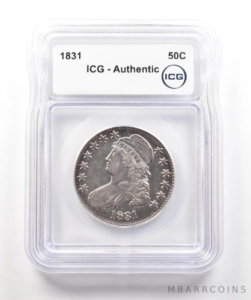 1831 Capped Bust Half Dollar Authentic ICG a4318