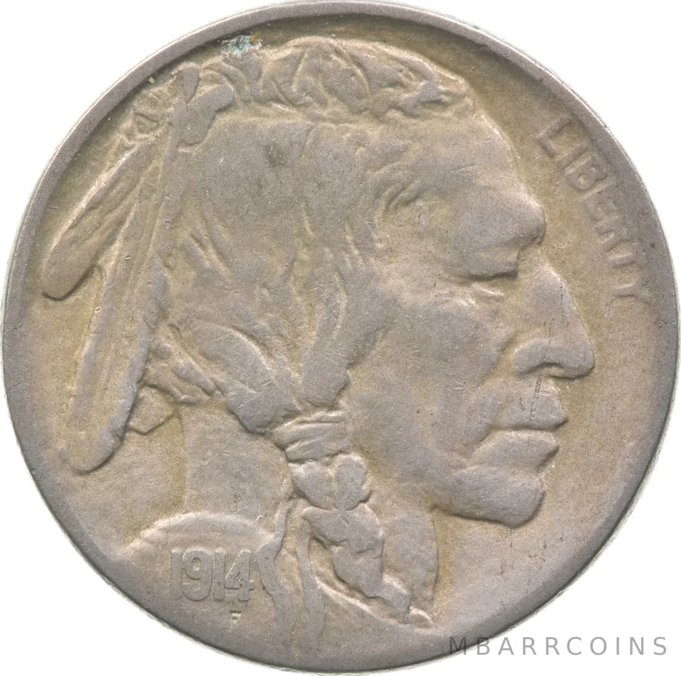 1914-D Indian Head Buffalo Nickel a4682