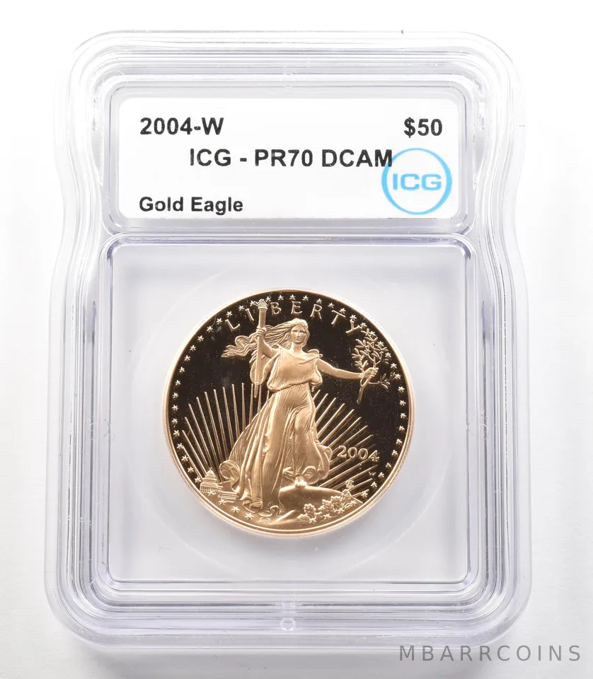 2004-W $50 American Gold Eagle 1 Oz Gold PR70 DCAM ICG