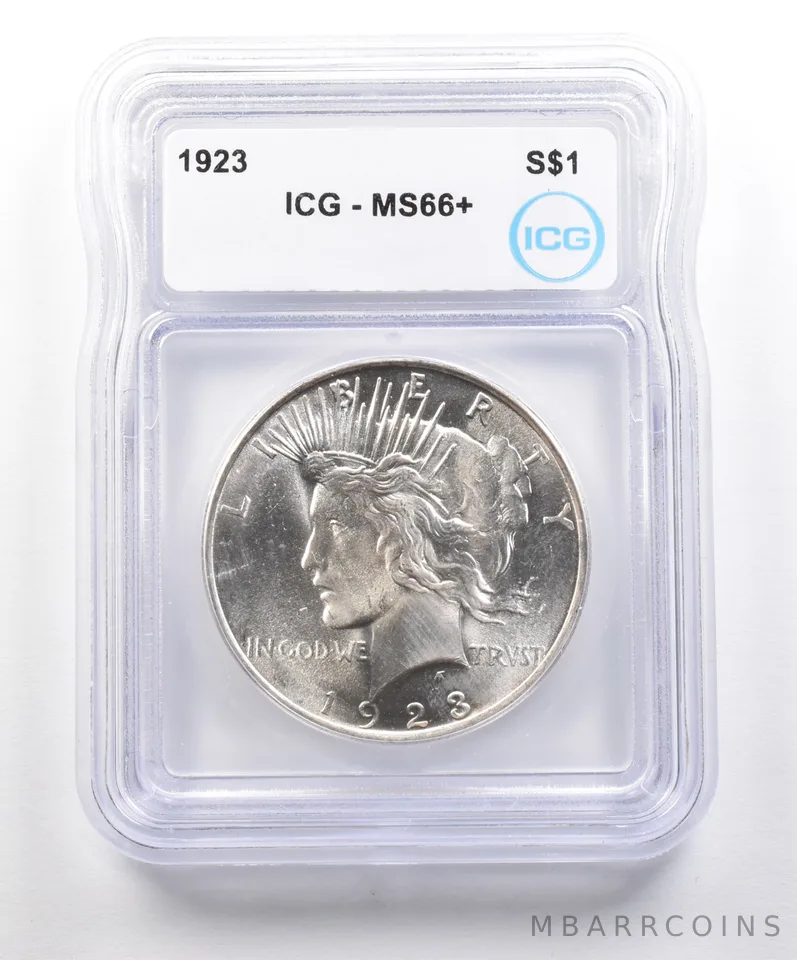 1923 Peace Silver Dollar MS66+ ICG *6177