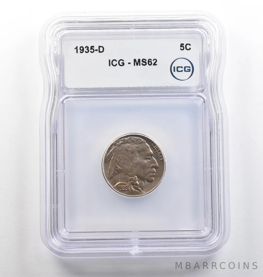 1935-D Indian Head Buffalo Nickel MS62 ICG *4004