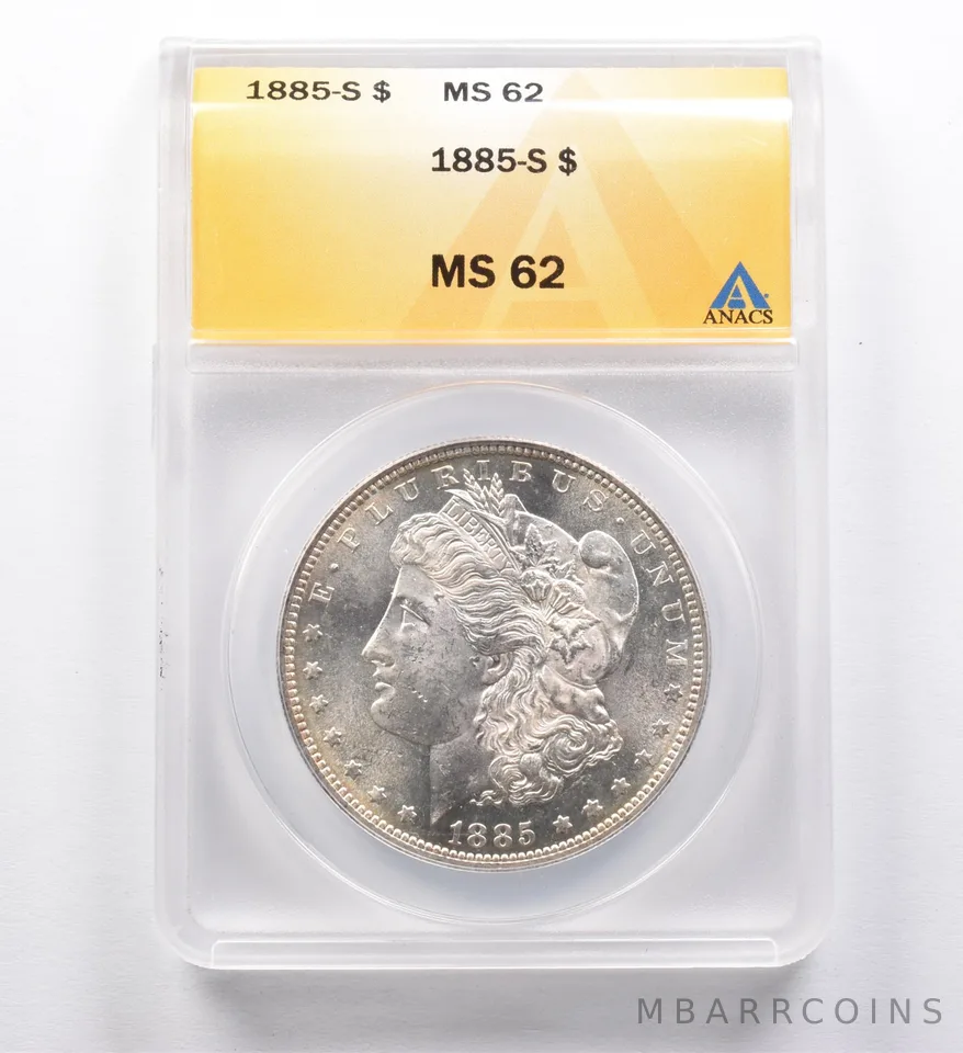 MS62 1885-S Morgan Silver Dollar ANACS a4435