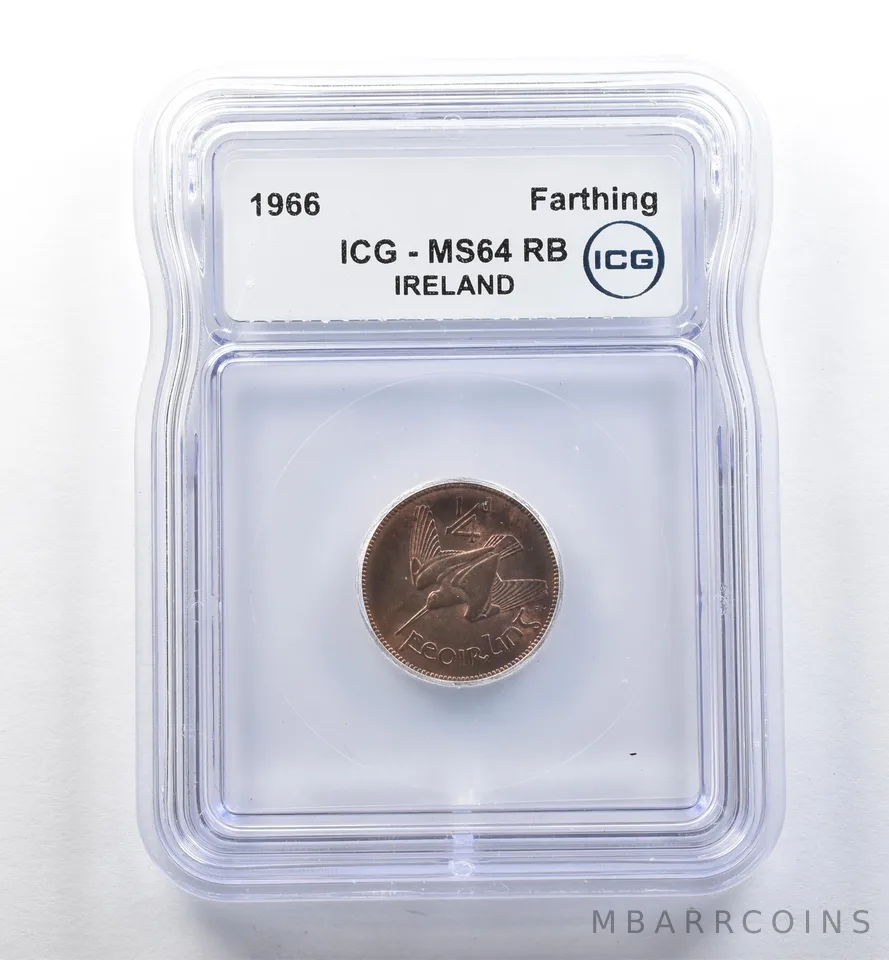 1966 Ireland Farthing MS64 RB ICG *2559
