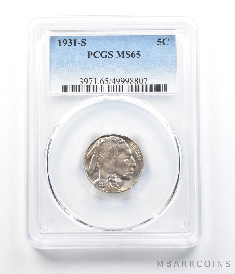 1931-S Indian Head Buffalo Nickel MS65 PCGS PQ *4475