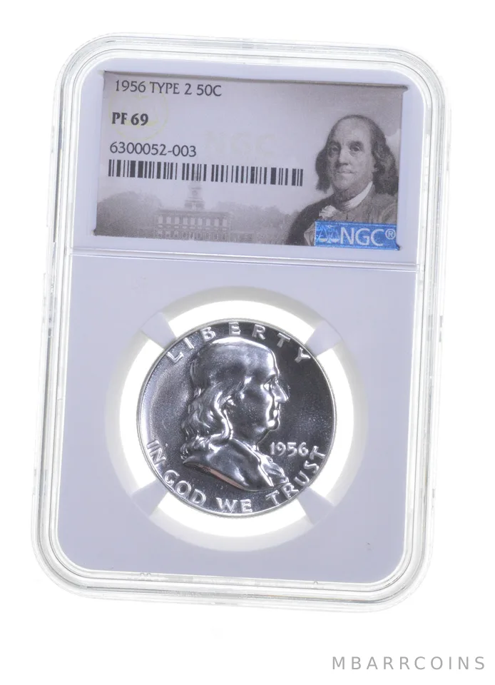 PF69 1956 Franklin Half Dollar - Type 2 - Graded NGC *6176