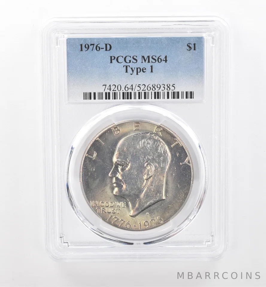 1976-D Eisenhower $1 Type 1 MS64 PCGS Beautiful Tone *1896