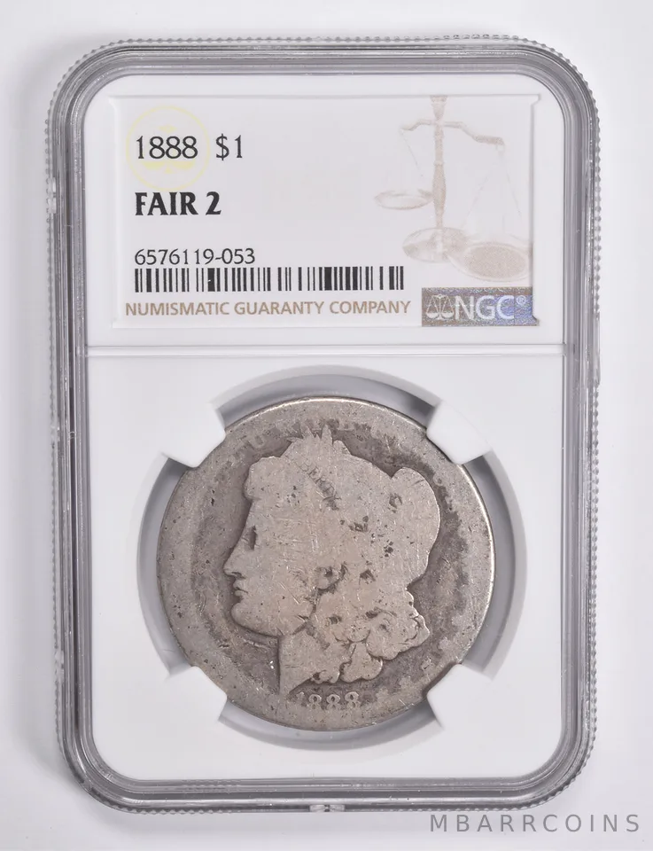 FAIR 2 1888 Morgan Silver Dollar NGC Lowball Low Ball a4612