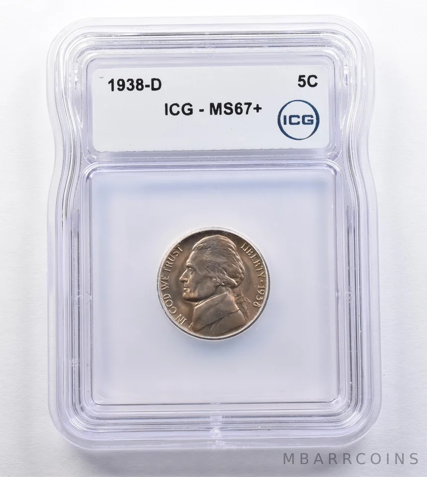 1938-D Jefferson Nickel MS67+ ICG *2039