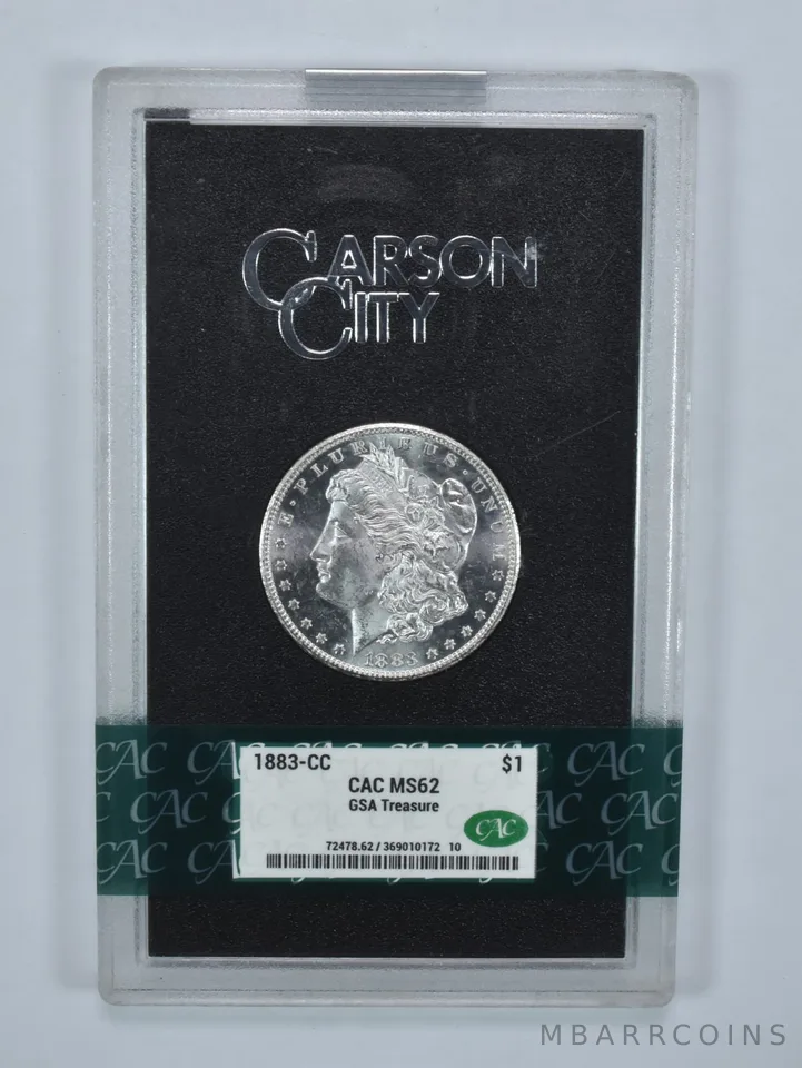 1883-CC Morgan Silver Dollar GSA Treasure MS62 CAC CACg