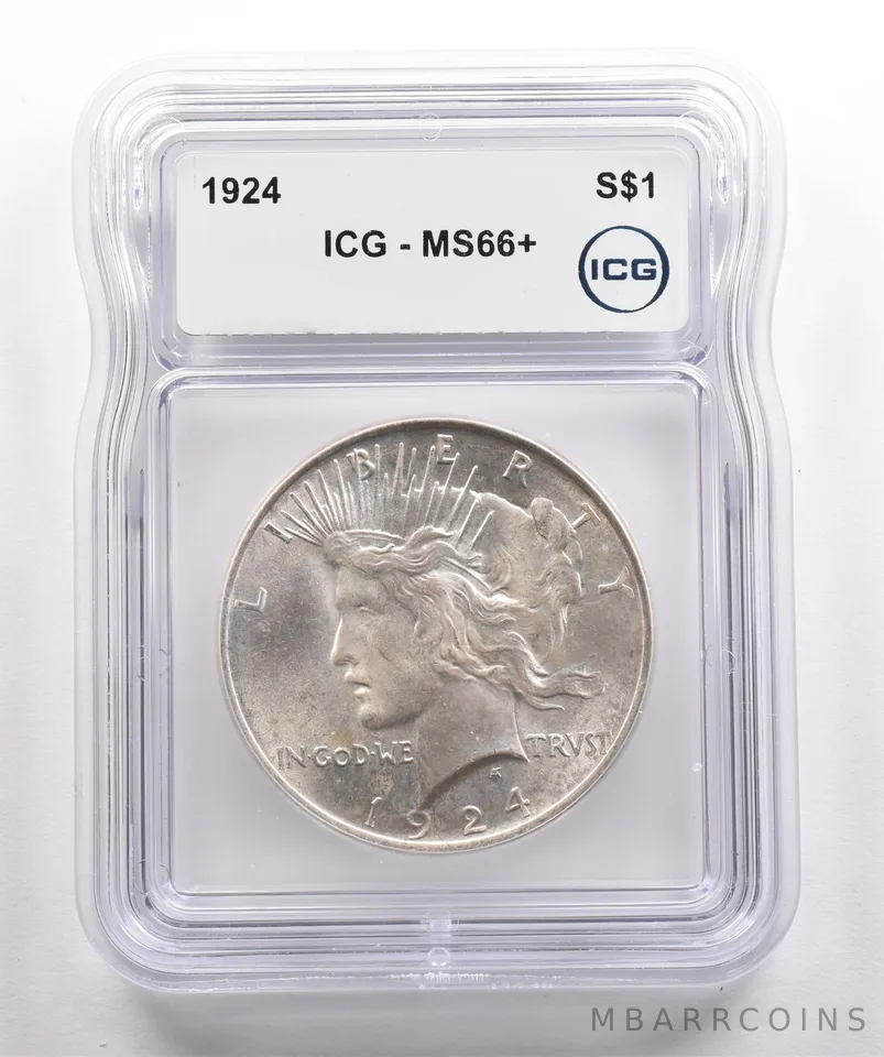 1924 Peace Silver Dollar MS66+ ICG *5378