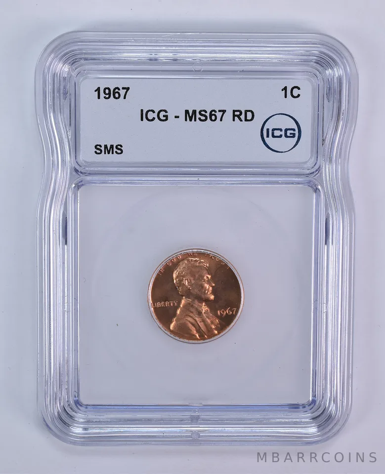 1967 Lincoln Memorial Cent SMS MS67 RD ICG