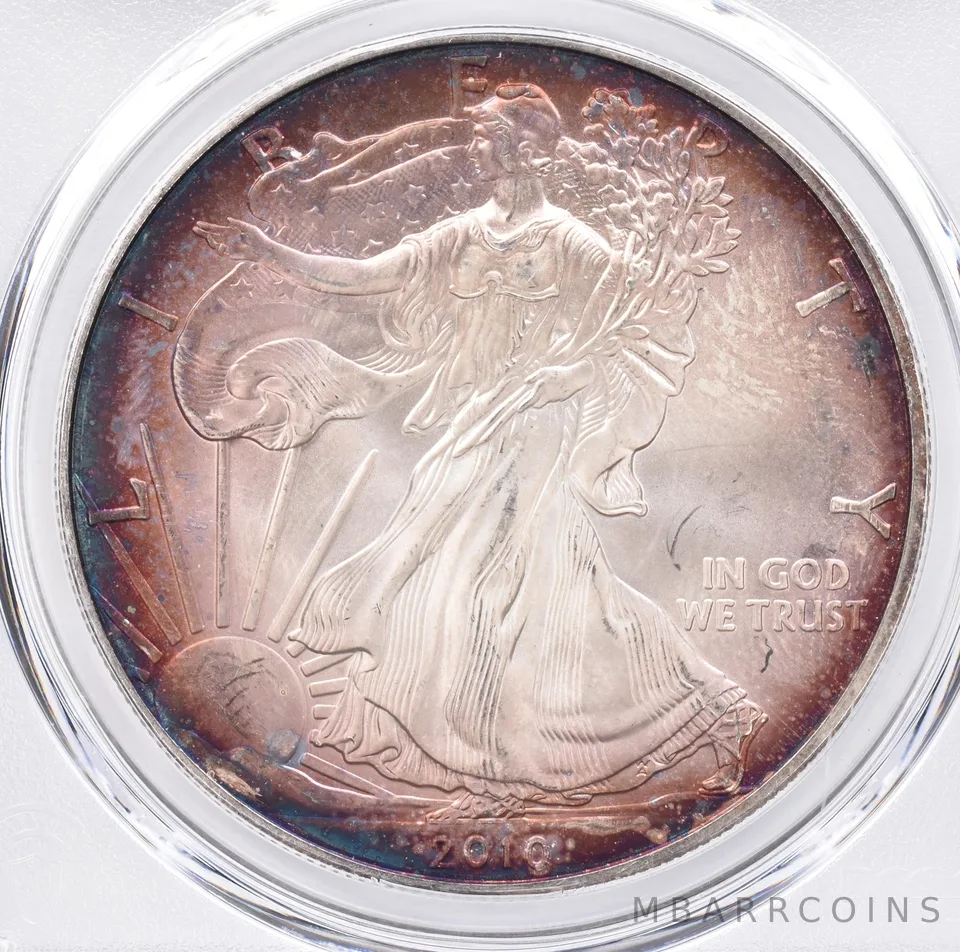 2010 American Silver Eagle MS65 PCGS Beautiful Tone *1457