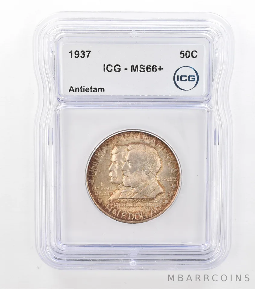 1937 Antietam Commemorative Half Dollar MS66+ ICG Beautiful Tone *3671