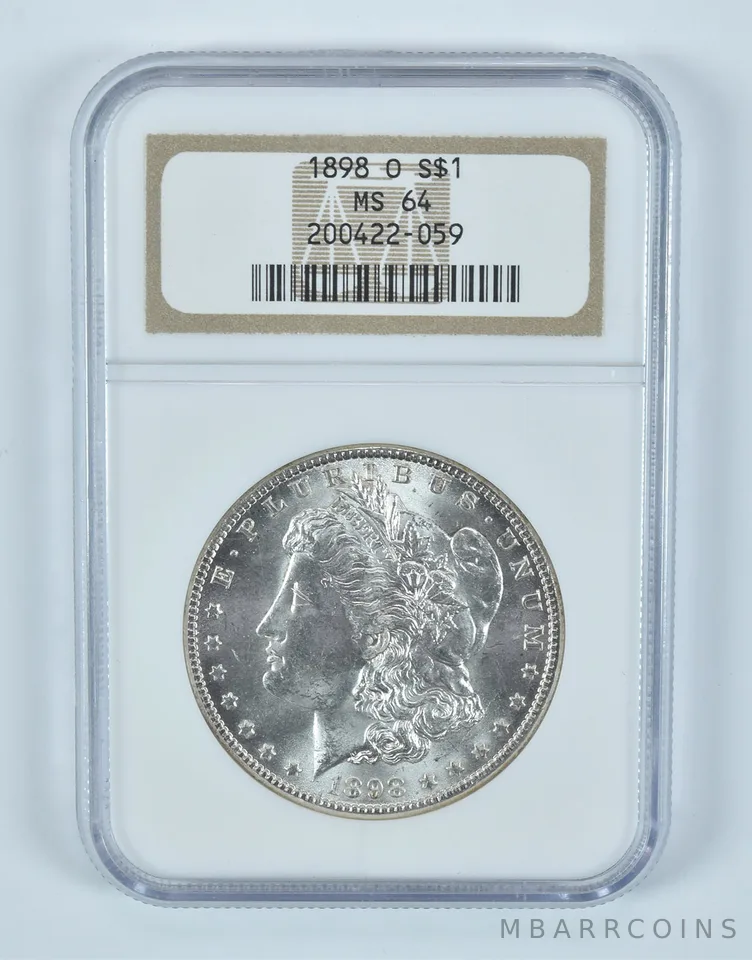 1898-O Morgan Silver Dollar MS64 NGC Brown Label