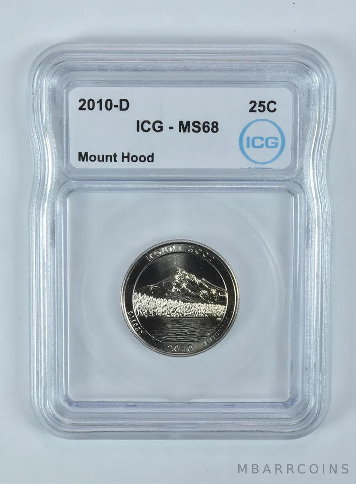 2010-D Washington Quarter ATB Mount Hood MS68 ICG
