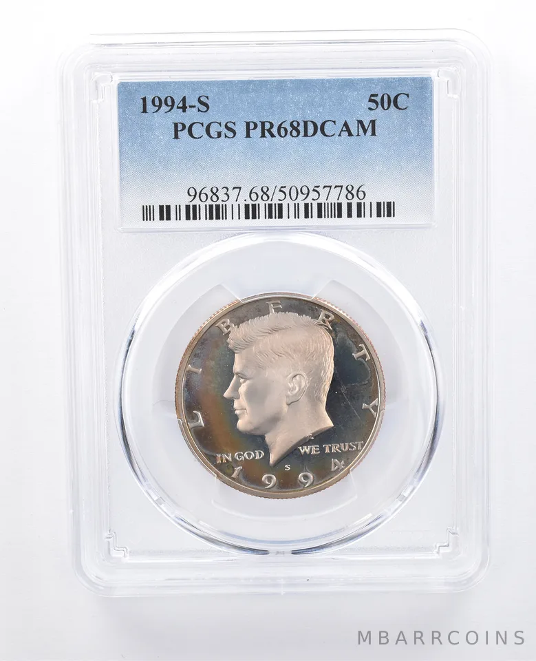 1994-S Kennedy Half Dollar PR68 DCAM PCGS Beautiful Tone *8105