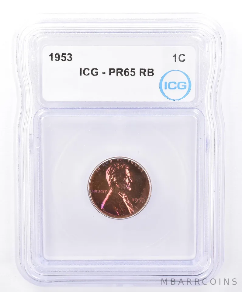 1953 Lincoln Wheat Cent PR65 RB ICG Beautiful Tone *9303
