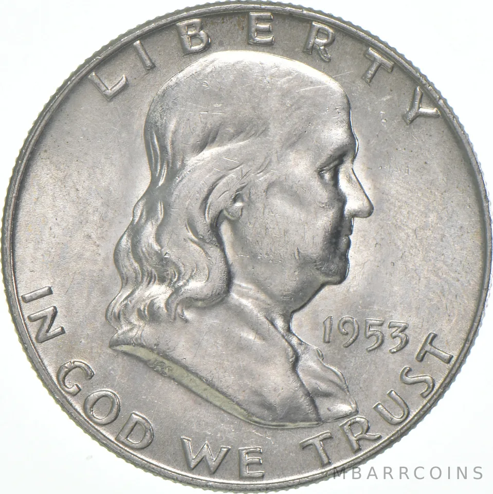 1953-D Franklin Half Dollar AU 90% Silver