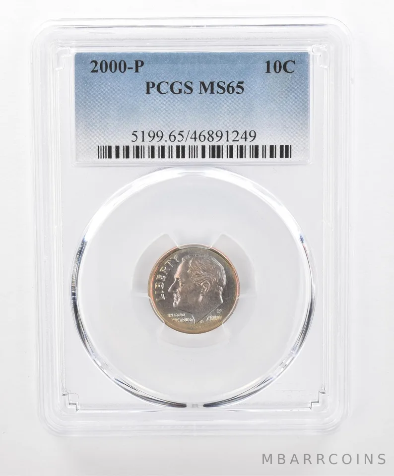 2000-P Roosevelt Dime MS65 PCGS Beautiful Tone *2738