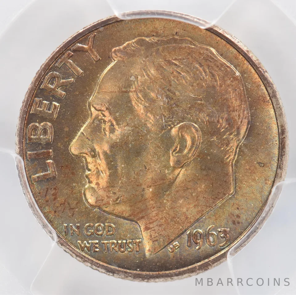 1963-D Roosevelt Dime MS65 PCGS Beautiful Tone *0925