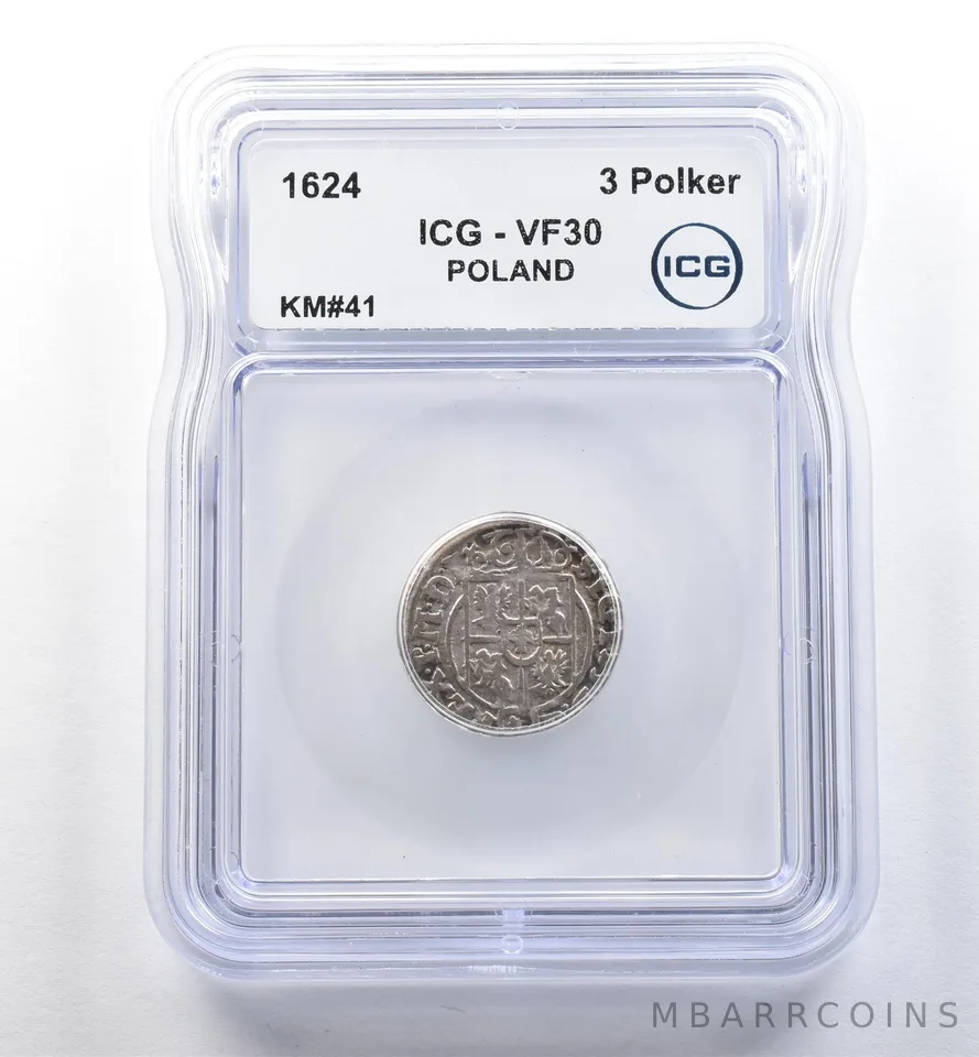 1624 Poland 3 Polker KM#41 VF30 ICG *2578