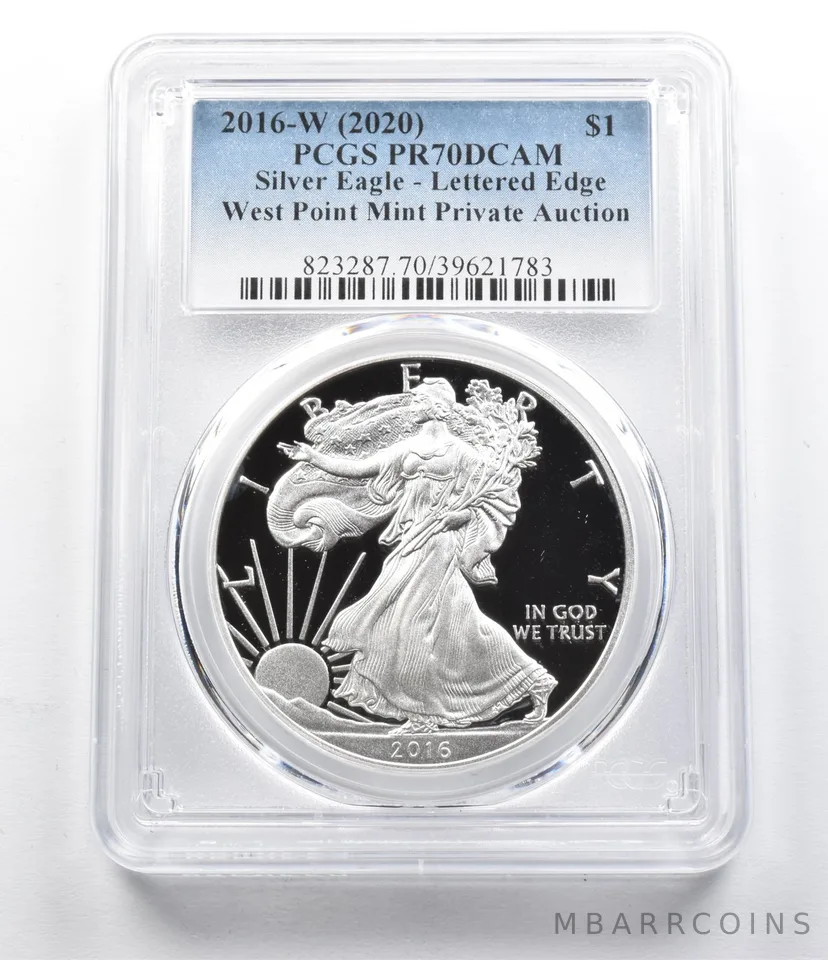 PR70DCam 2016-W (2020) American Silver Eagle West Point Private Auct. PCGS *5898