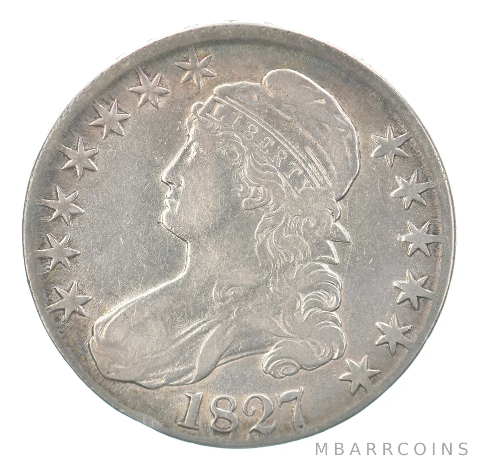 1827 Capped Bust Half Dollar Beautiful Tone *7567