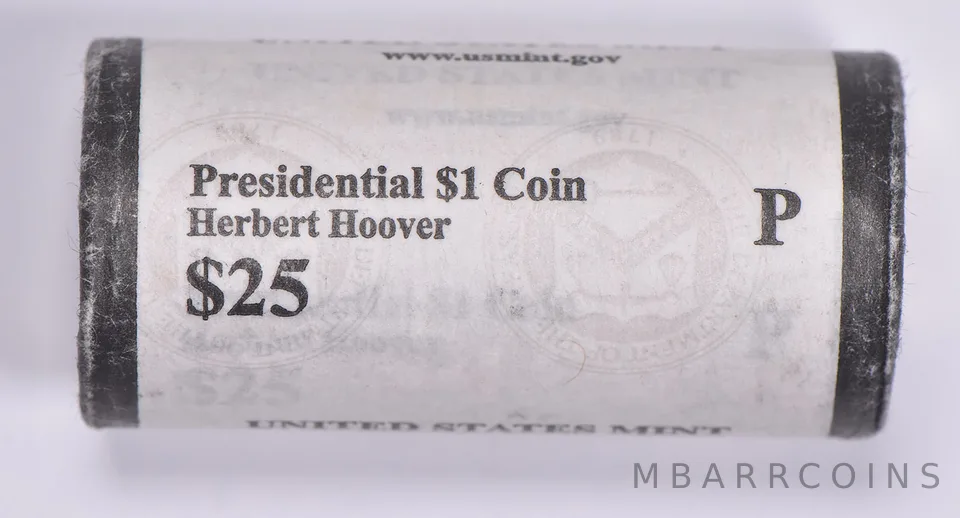 2014-P Herbert Hoover Presidential $1 Coin Roll $25 Unc US Mint BU
