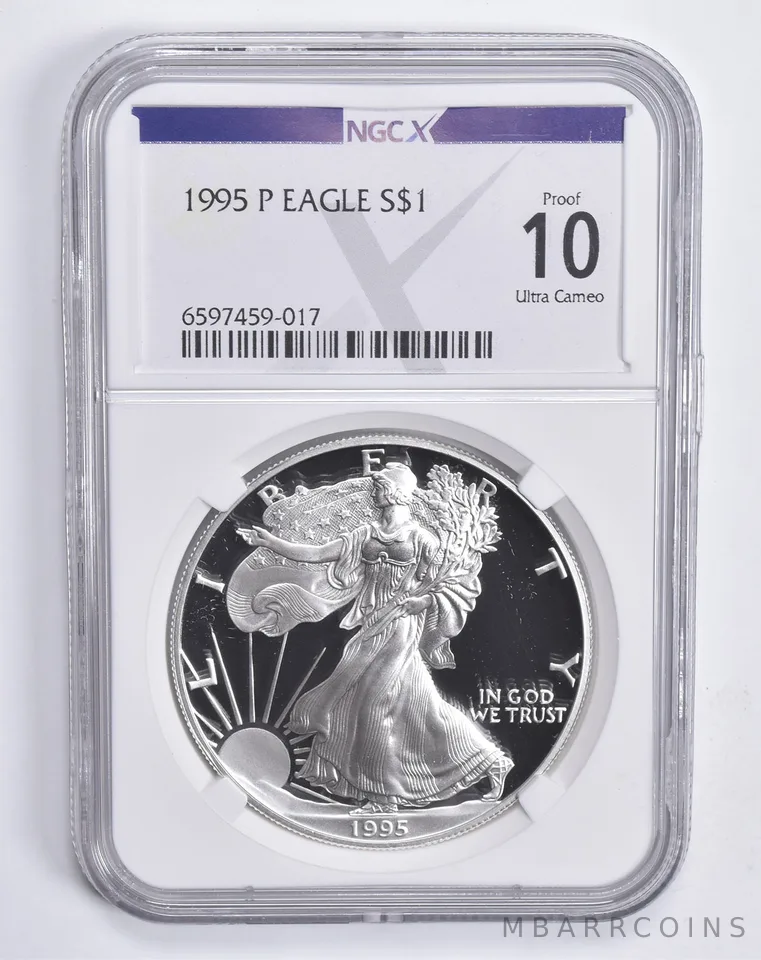 1995-P American Silver Eagle Proof 10 NGC X